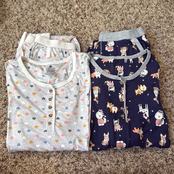 Two set bundle Cuddl Duds Cozy Henley Pajama Top & Jogger Set - Picture 1 of 7